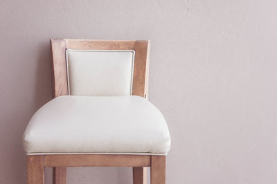 Close-up of table against wall at home