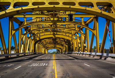 Road in city against sky