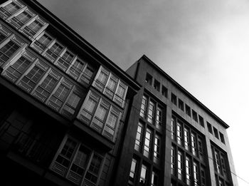 Low angle view of modern building against sky