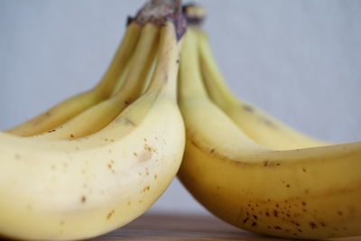 Close-up of bananas on table