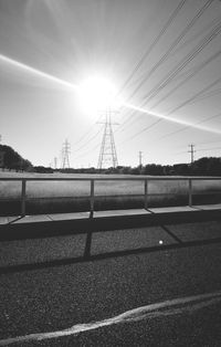 Scenic view of sunlight against sky