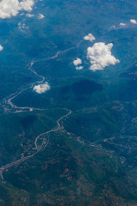 Aerial view of landscape against sky