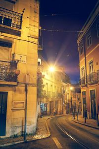 City street at night