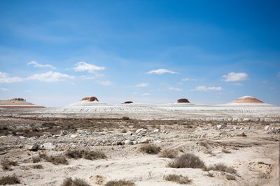 Scenic view of desert against sky