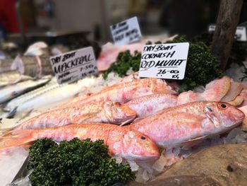 Close-up of food for sale at market stall