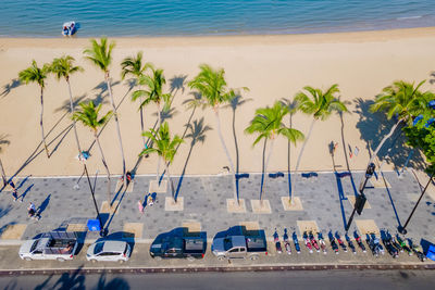 Panoramic view of beach