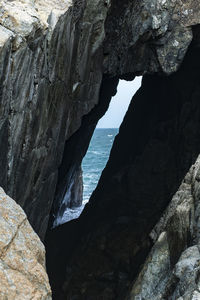 Rock formations by sea