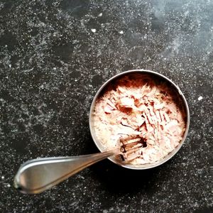 Close-up of food on table