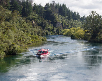Boats in river