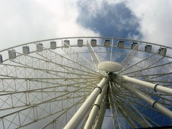 Low angle view of ferris wheel against sky