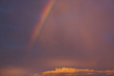 Low angle view of sky at sunset