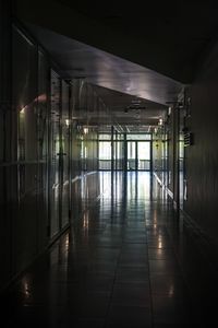 Empty corridor of building