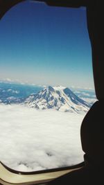 Scenic view of snowcapped mountains