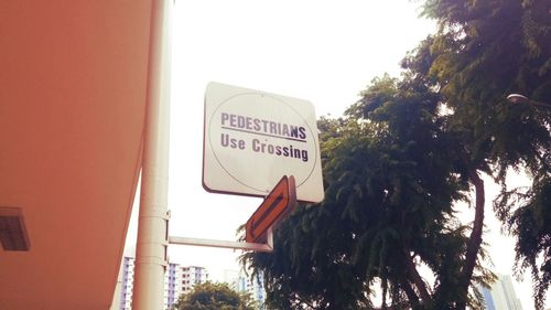 Low angle view of sign board