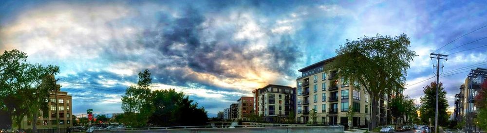 View of road against cloudy sky