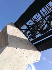 Low angle view of built structure against clear sky