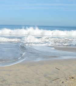 Scenic view of sea against sky at santolo beach garut west java, indonesia