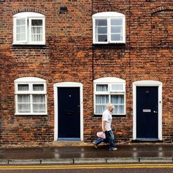 People walking in building