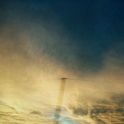 Low angle view of sky at sunset