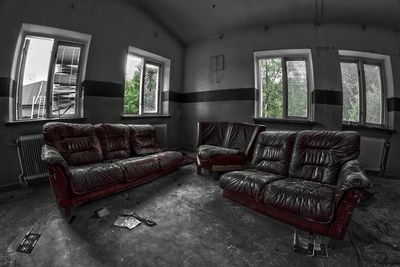 Interior of abandoned building