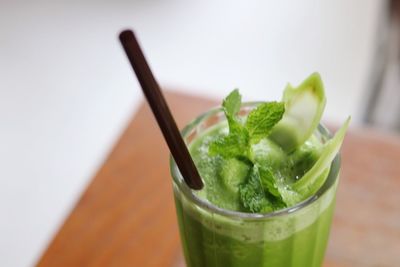 Close-up of drink on table