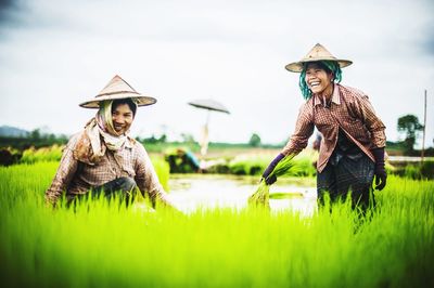 Close-up of sculpture on field