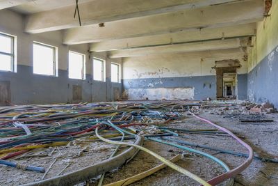 Interior of abandoned building