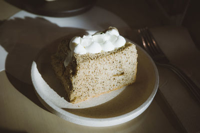 Close-up of dessert in plate