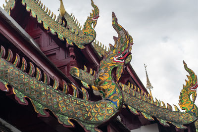 Low angle view of statue of temple