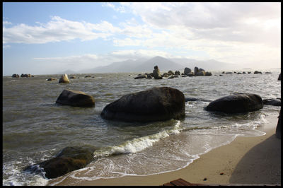 Scenic view of sea against sky