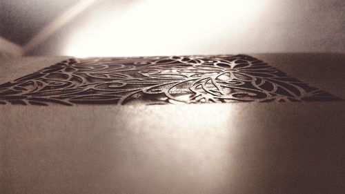 Close-up of object on wall