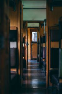 Empty corridor of building