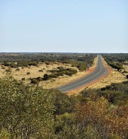 Scenic view of landscape against clear sky