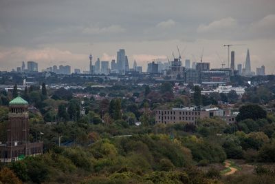 A distant view of the london skyline
