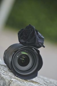Close-up of camera