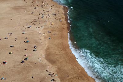 High angle view of beach