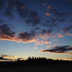 Scenic view of landscape against sky at sunset
