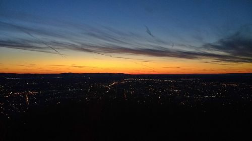 Scenic view of dramatic sky during sunset