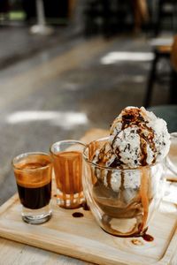 Close-up of coffee on table