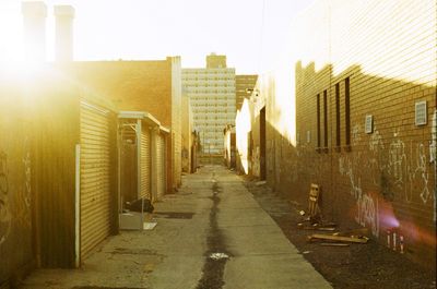Narrow alley in city