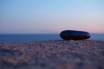 Close-up of stones on beach