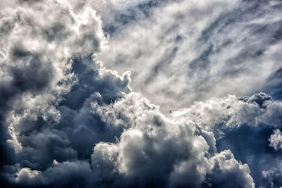 Low angle view of cloudy sky