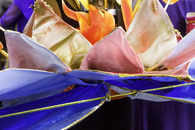 Close-up of multi colored bunting flags