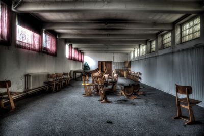 Interior of abandoned building