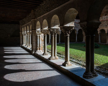Architectural columns in courtyard