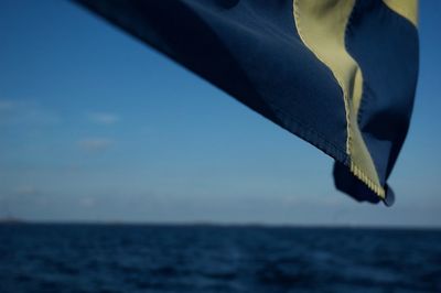 Close-up of sea against sky