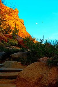 Scenic view of mountain against clear sky