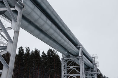 Low angle view of bridge against clear sky