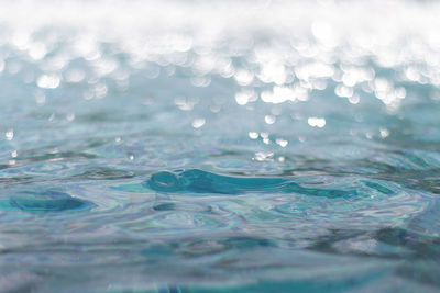 Close-up of rippled water in swimming pool