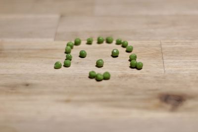 Close-up of wooden blocks on table